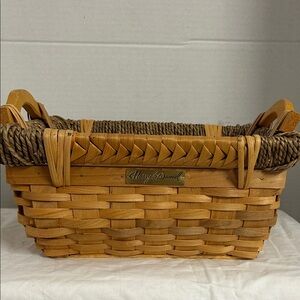 Harry and David Tan and Brown Woven Basket